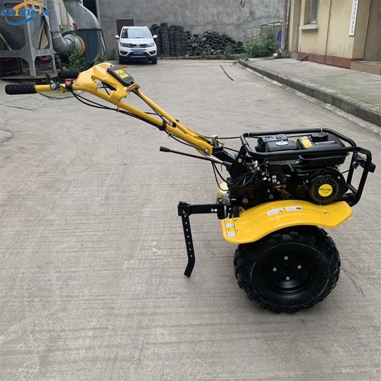 7hp belt driven gasoline mini tiller with strong bumper and big ATV wheels