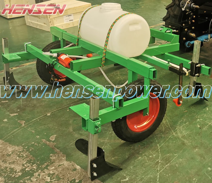 mulching machine with pesticide sprayer