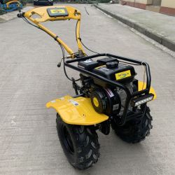 7hp belt driven gasoline mini tiller with strong bumper and big ATV wheels