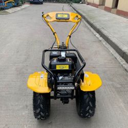 7hp belt driven gasoline mini tiller with strong bumper and big ATV wheels