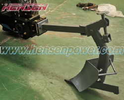 Single ditcher coupled with Hensen multifunction mini tractor